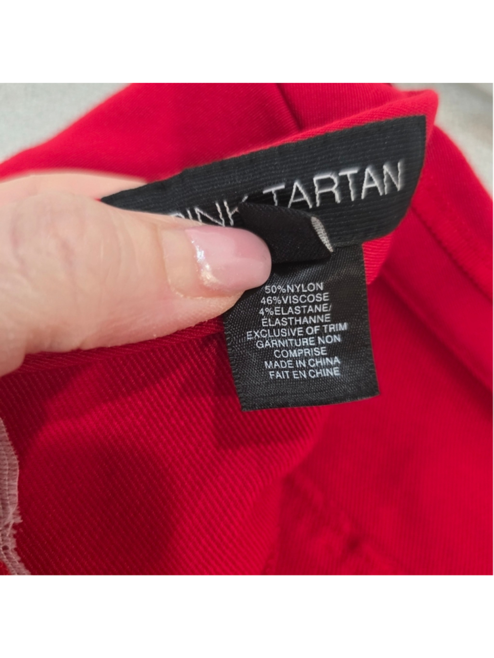 Pink Tartan Red Structured Skirt – Size 6 - Picture 10 of 12